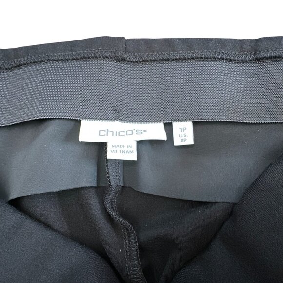Chico's Pants Size 1 P Petite Black Juliet Slim Trim Detail Ankle Pants Slimming - Picture 5 of 14